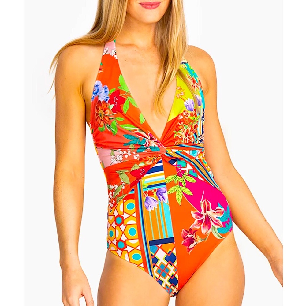 JOHNNY WAS Color Twist One Piece Swimwear